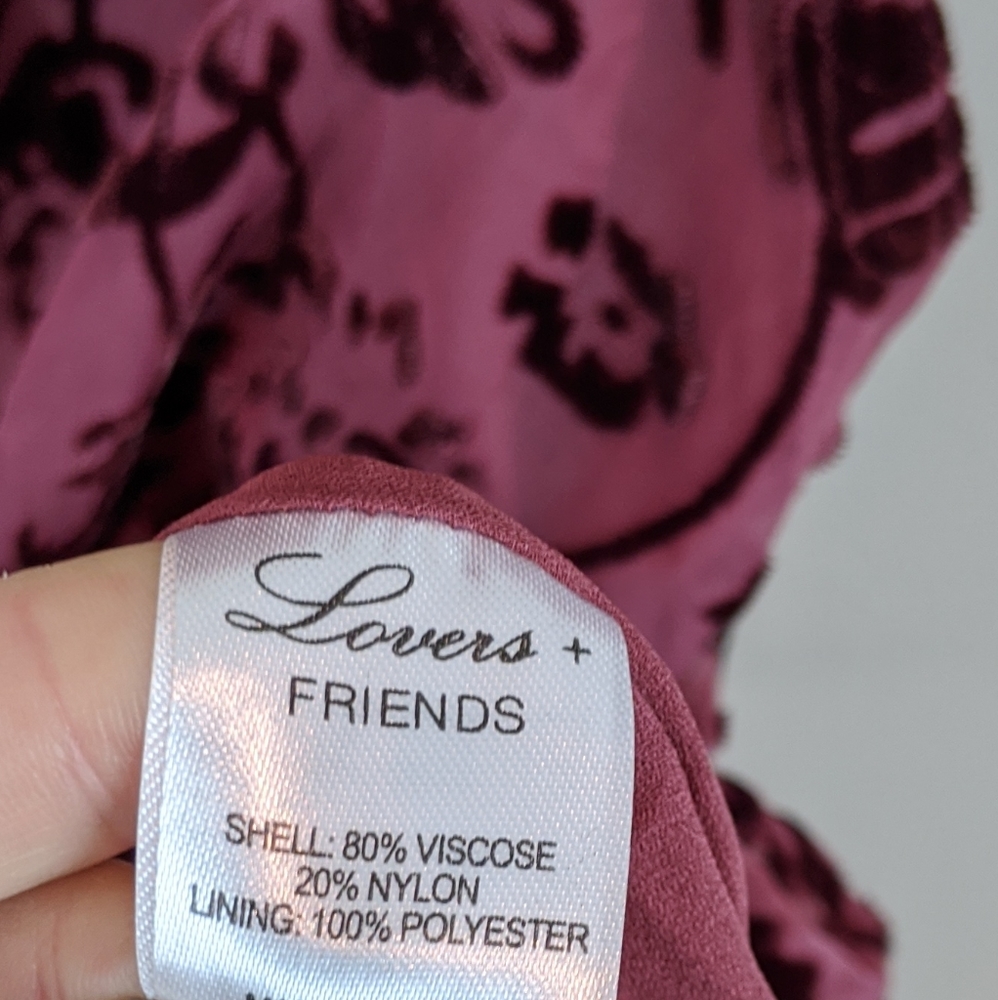 Lovers + Friends | Velvety Floral Cutout Dress-E33 - Picture 8 of 8